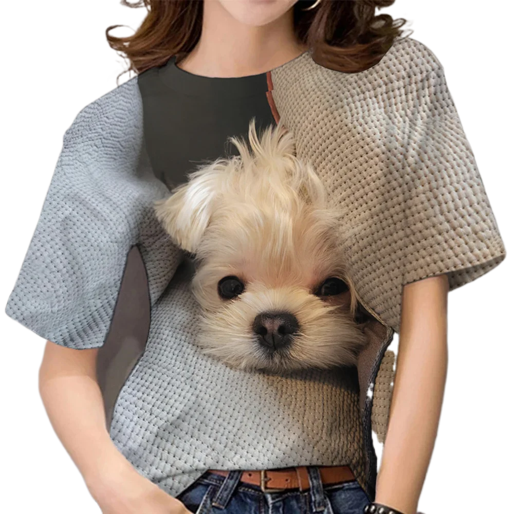 3D Printing Summer Women's T-shirt Fashion Dog Pattern Y2k Clothing Pullover Short Women's Street Large Harajuku Top T-shirt
3D Printing Summer Women's T-shirt Fashion Dog Pattern Y2k Clothing Pullover Short Women's Street Large Harajuku Top T-shirt