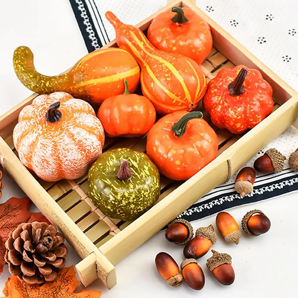 50Pcs Simulation Pumpkins Set Pine Cones Acorns Props Halloween Artificial Foam Harvest Home Party Decor Type 1
50Pcs Simulation Pumpkins Set Pine Cones Acorns Props Halloween Artificial Foam Harvest Home Party Decor Type 1