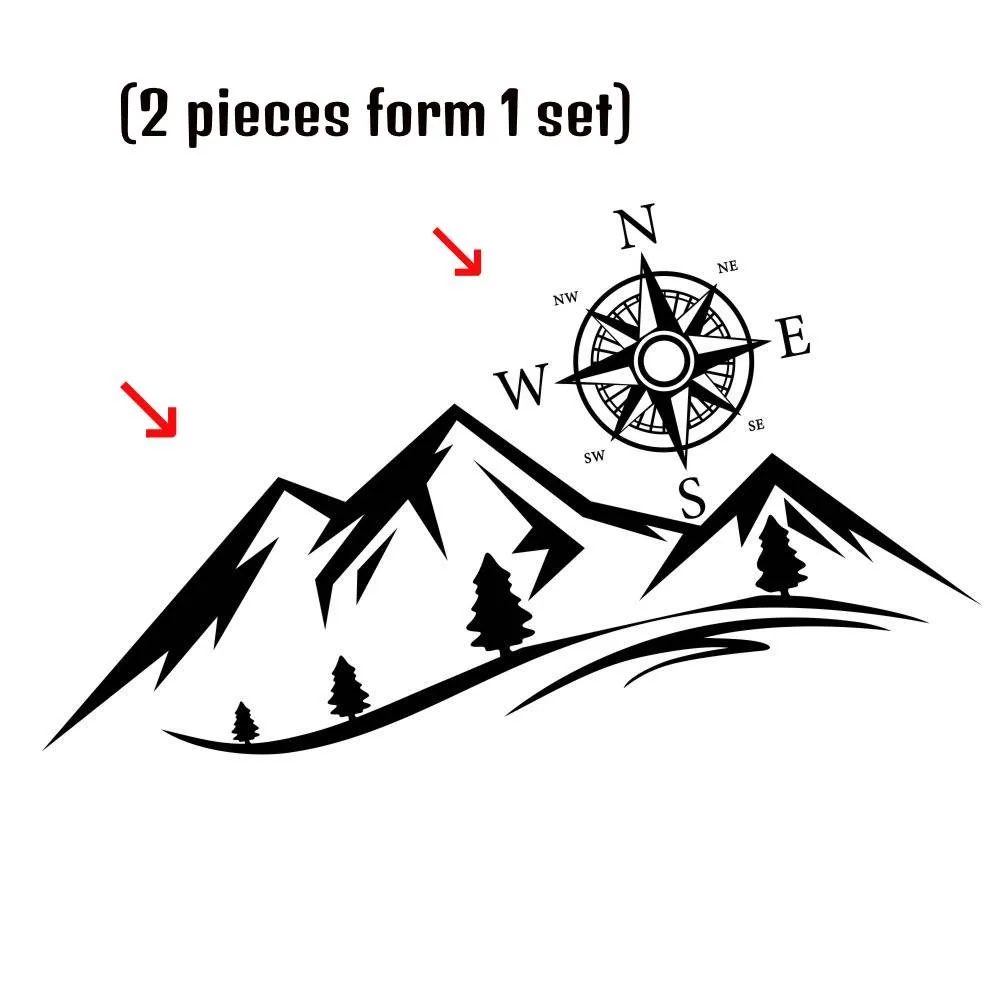 1 Set Car Stickers RV SUV Vinyl Waterproof Black Camper,Truck Compass Graphic Decal Mountain Tree Removable New
1 Set Car Stickers RV SUV Vinyl Waterproof Black Camper,Truck Compass Graphic Decal Mountain Tree Removable New