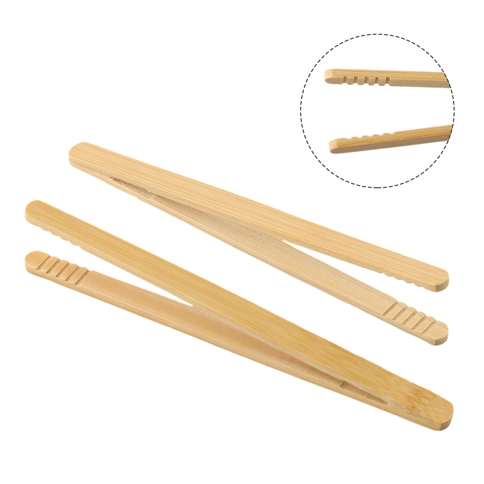 

Durable Brand New Bamboo Tea Holder Clip Tongs Universal Portable Practical 2 Pcs Approx. 18cm Calmp For Breakfast