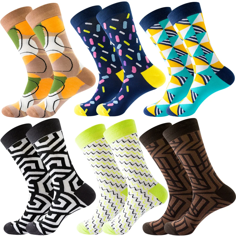 3 pairs Autumn and Winter New Geometric Men's Socks Triangle Tube Socks Stripe Tide Socks Candy Female Socks Circle Socks
3 pairs Autumn and Winter New Geometric Men's Socks Triangle Tube Socks Stripe Tide Socks Candy Female Socks Circle Socks