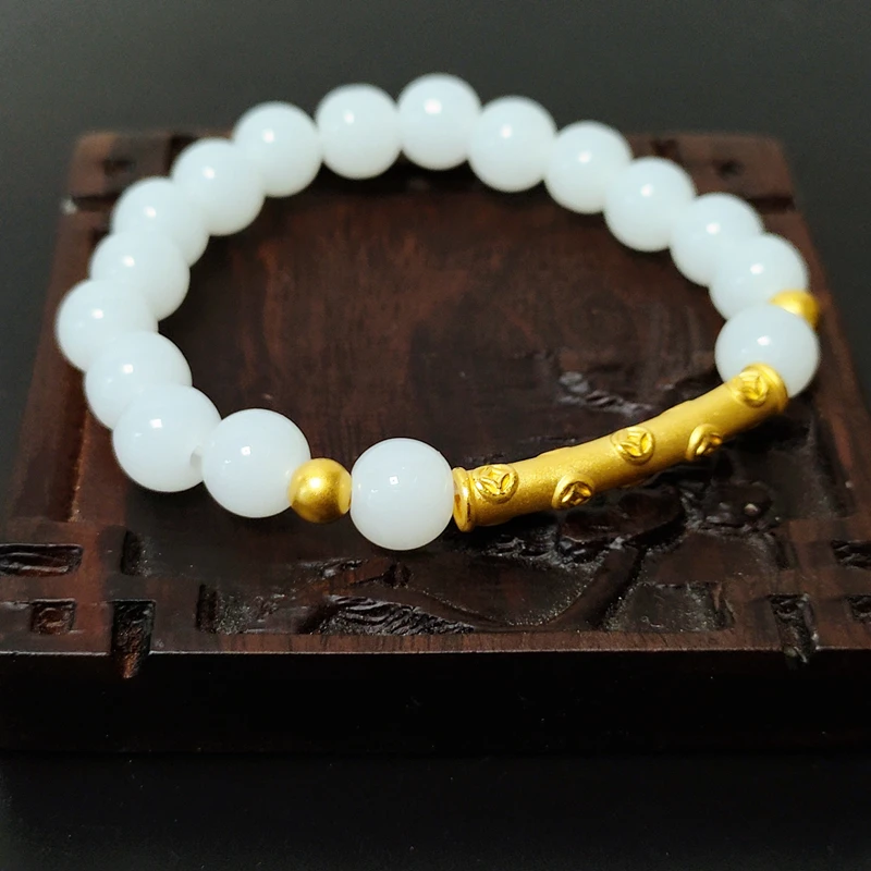 Pure 999 24K Yellow Gold Men Women Lucky Long Tube Elbow Bead Bracelet 1.2-1.5g
Pure 999 24K Yellow Gold Men Women Lucky Long Tube Elbow Bead Bracelet 1.2-1.5g
