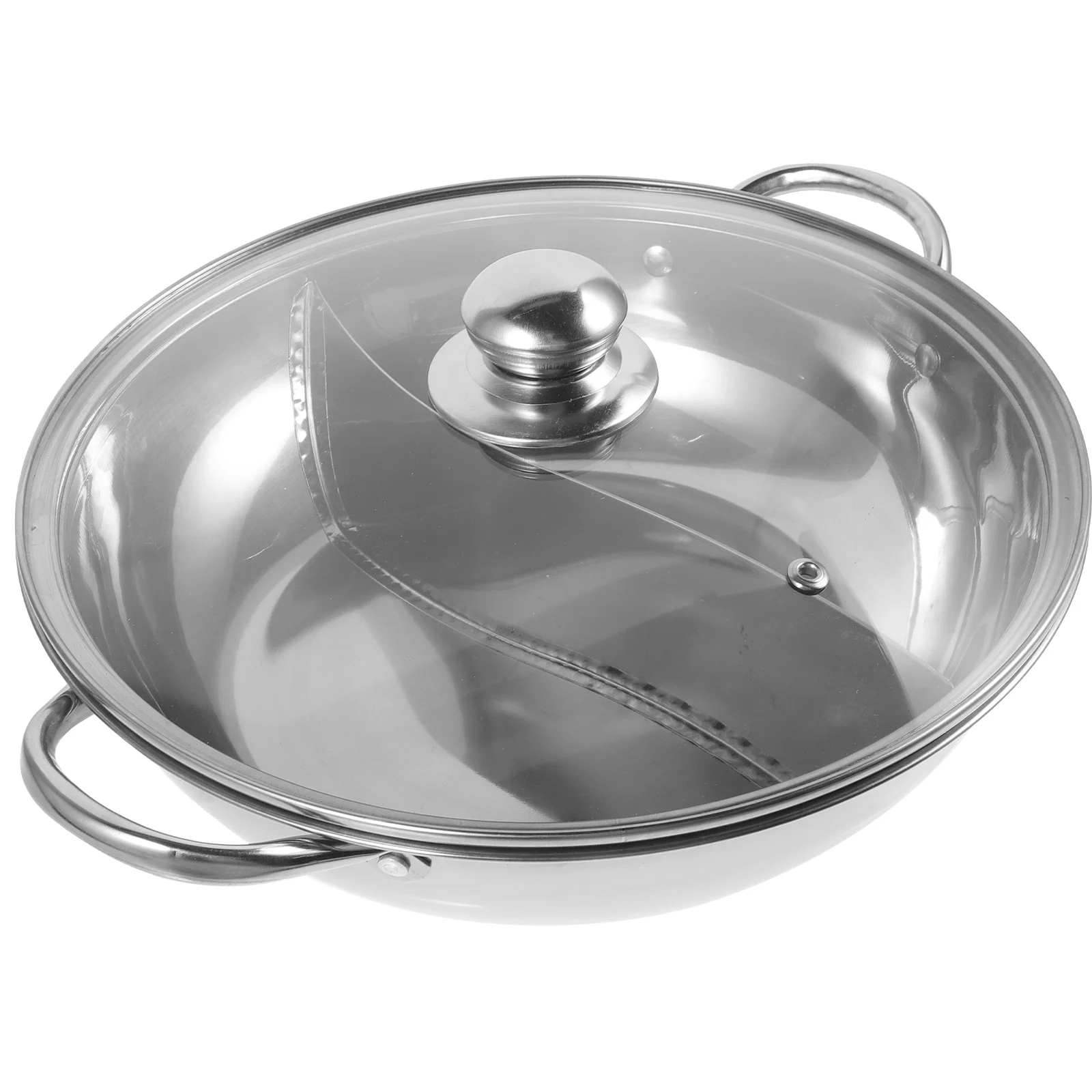 Double Flavor Hot Pot Practical Thicken Hotpot Divider Kitchenware Divided Stainless Steel Two-flavor
Double Flavor Hot Pot Practical Thicken Hotpot Divider Kitchenware Divided Stainless Steel Two-flavor