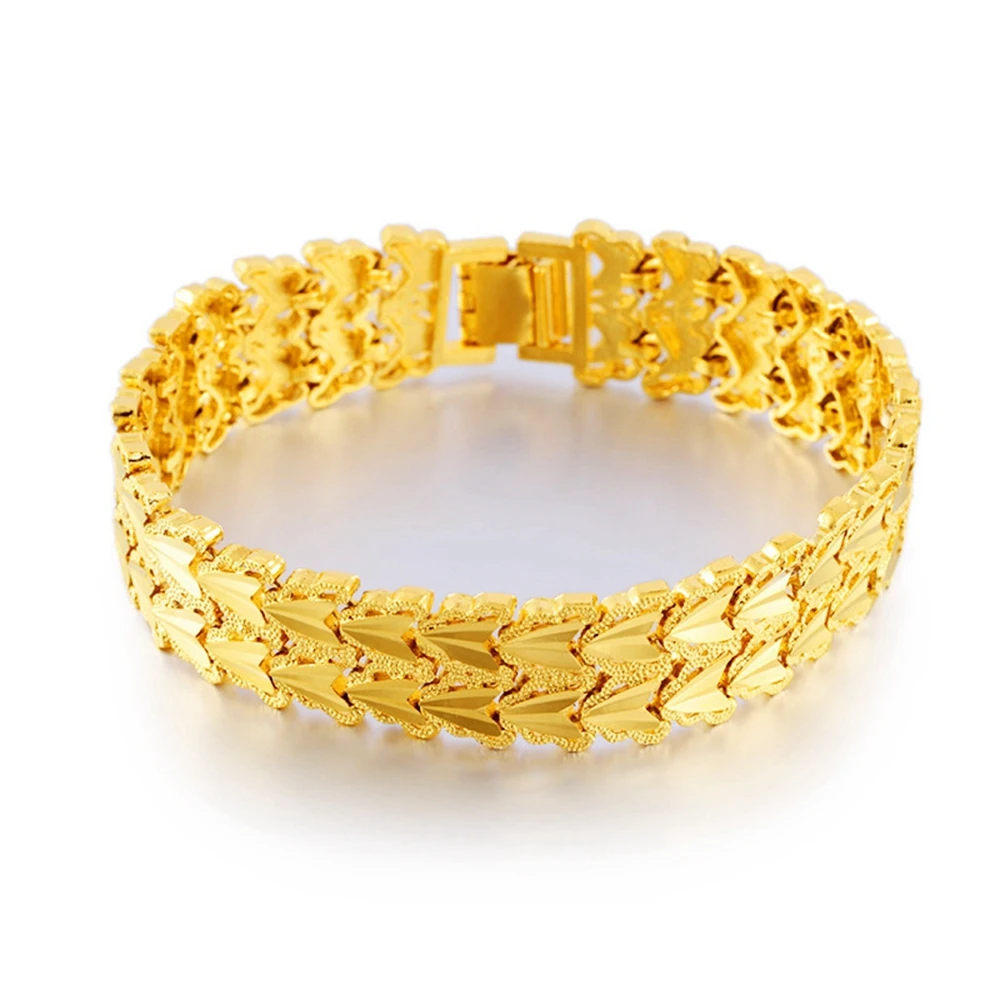16mm Wide Men Bracelet Wrist Chain Link Solid 18k Yellow Gold Filled Men's Classic Jewelry 20cm Long
16mm Wide Men Bracelet Wrist Chain Link Solid 18k Yellow Gold Filled Men's Classic Jewelry 20cm Long