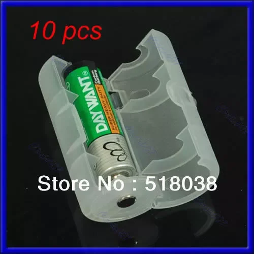 Set 10pcs AA to D Size Battery Adaptor Holder Case Converter 
Set 10pcs AA to D Size Battery Adaptor Holder Case Converter