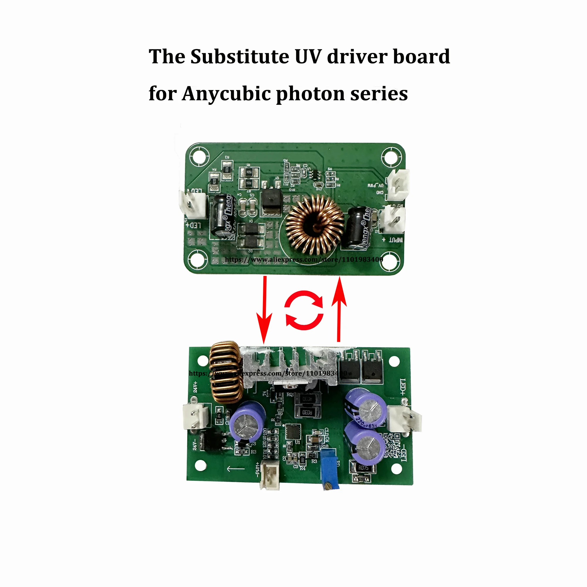 Заменительная плата УФ-драйвера для платы постоянного тока серии Anycubic Photon, универсальный источник питания, адаптер постоянного напряжения
Заменительная плата УФ-драйвера для платы постоянного тока серии Anycubic Photon, универсальный источник питания, адаптер постоянного напряжения