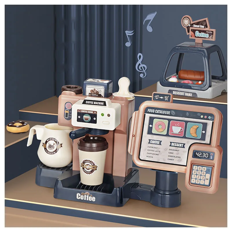 Kids Coffee Machine Toy Set Kitchen Toys Simulation Food Bread Coffee Cake Pretend Play Shopping Cash Register Toys For Children
Kids Coffee Machine Toy Set Kitchen Toys Simulation Food Bread Coffee Cake Pretend Play Shopping Cash Register Toys For Children
