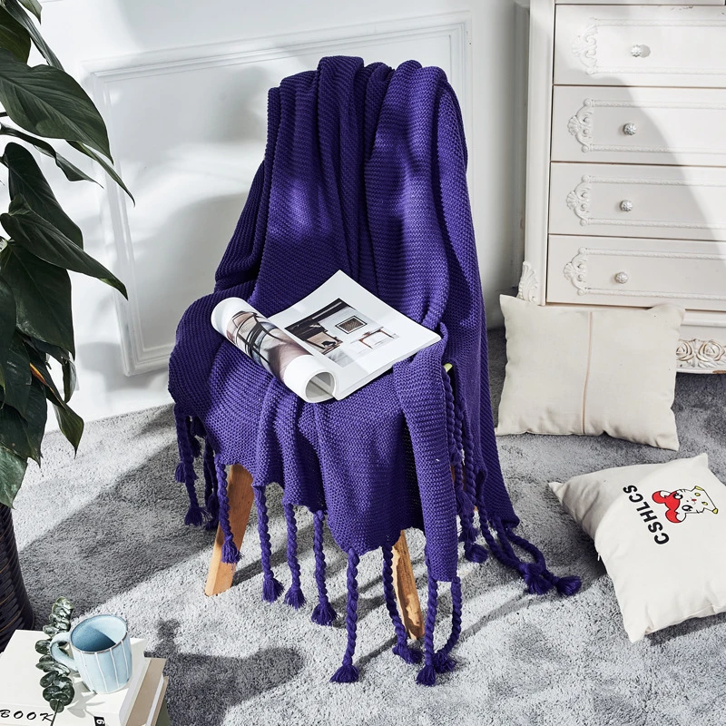 Yaapeet Purple Color Knitted Plaid Blankets Elegant Home Decoration Sofa Bed Soft Throws Cotton Fashion Office Nap Warm Blanket
Yaapeet Purple Color Knitted Plaid Blankets Elegant Home Decoration Sofa Bed Soft Throws Cotton Fashion Office Nap Warm Blanket