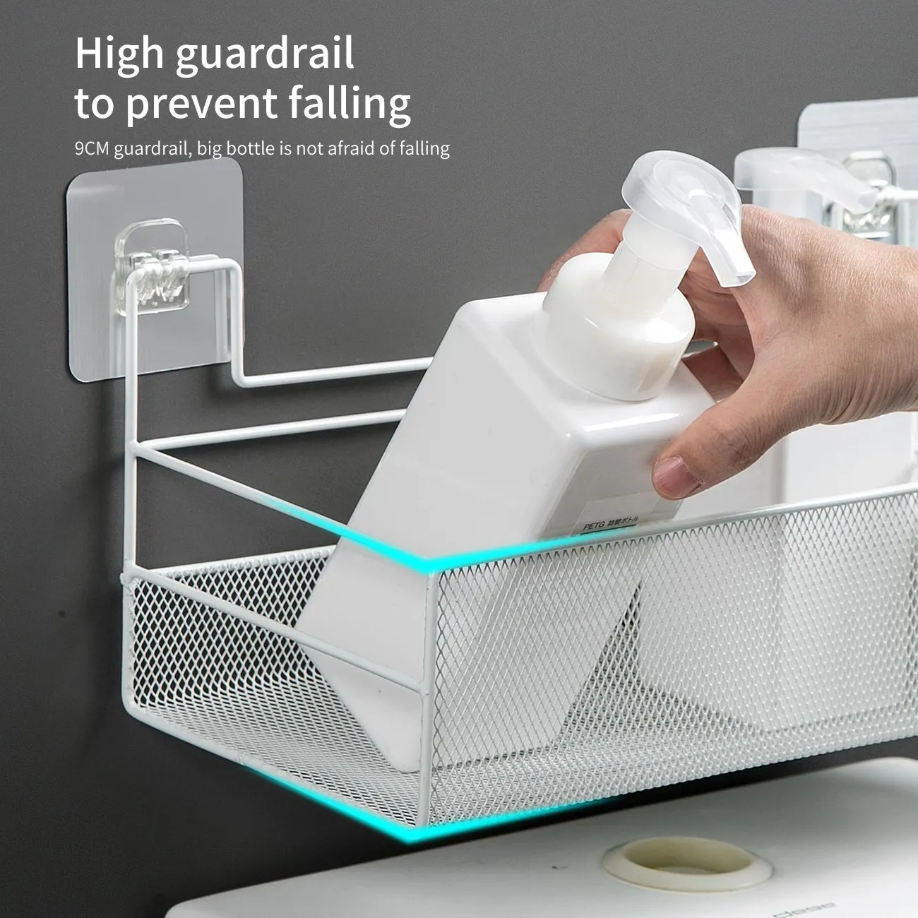 Iron Bathroom Toilet Rack Wall-mounted Shower Gel Storage Rack Kitchen Punch-free Organizers
Iron Bathroom Toilet Rack Wall-mounted Shower Gel Storage Rack Kitchen Punch-free Organizers