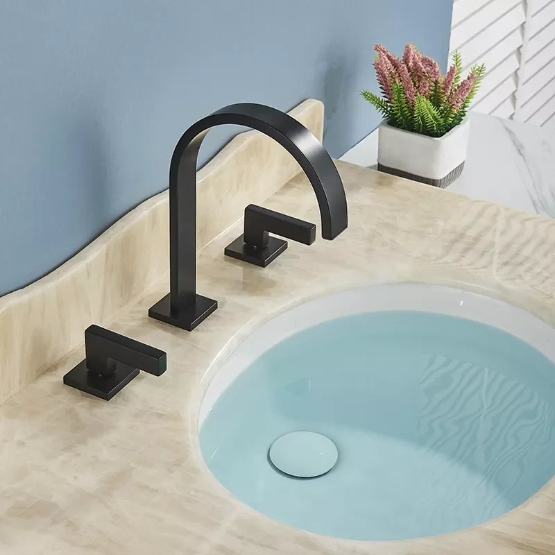 Polished Chrome Basin Faucets Brass Deck Mounted Square Bathroom Sink Faucets Double Handle 3 Hole Hot And Cold Water Tap
Polished Chrome Basin Faucets Brass Deck Mounted Square Bathroom Sink Faucets Double Handle 3 Hole Hot And Cold Water Tap
