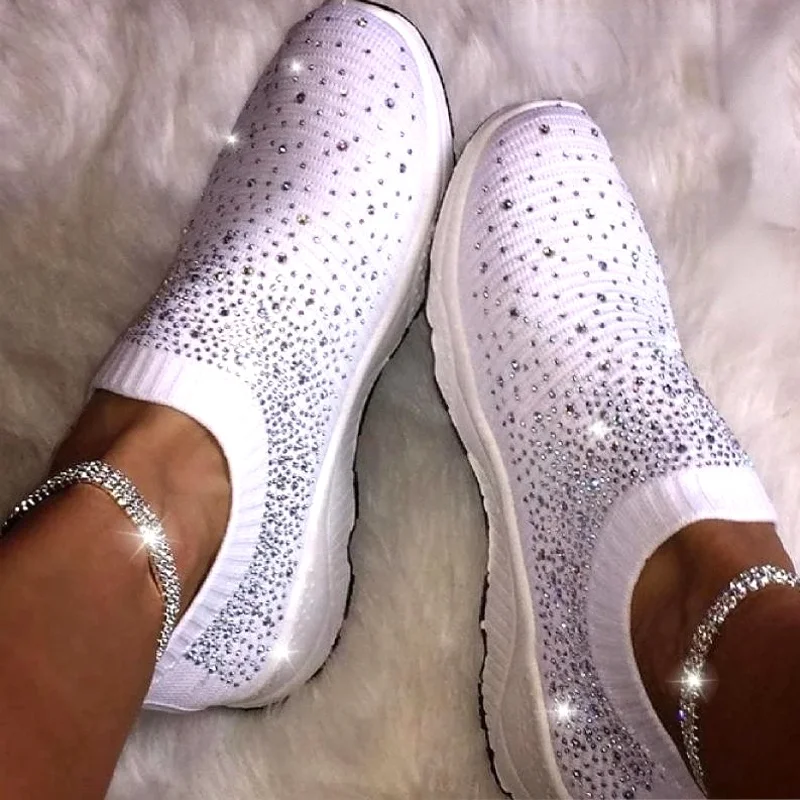 New Women Ankle Shoes Ladies Bling Flats Woman Fashion Loafers Crystal Womens Sneakers Casual Slip on Mesh Tennis Shoes
New Women Ankle Shoes Ladies Bling Flats Woman Fashion Loafers Crystal Womens Sneakers Casual Slip on Mesh Tennis Shoes
