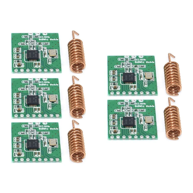 CC1101 868Mhz Wireless Module Long Distance Transmission With Antenna Pack Of 5
CC1101 868Mhz Wireless Module Long Distance Transmission With Antenna Pack Of 5