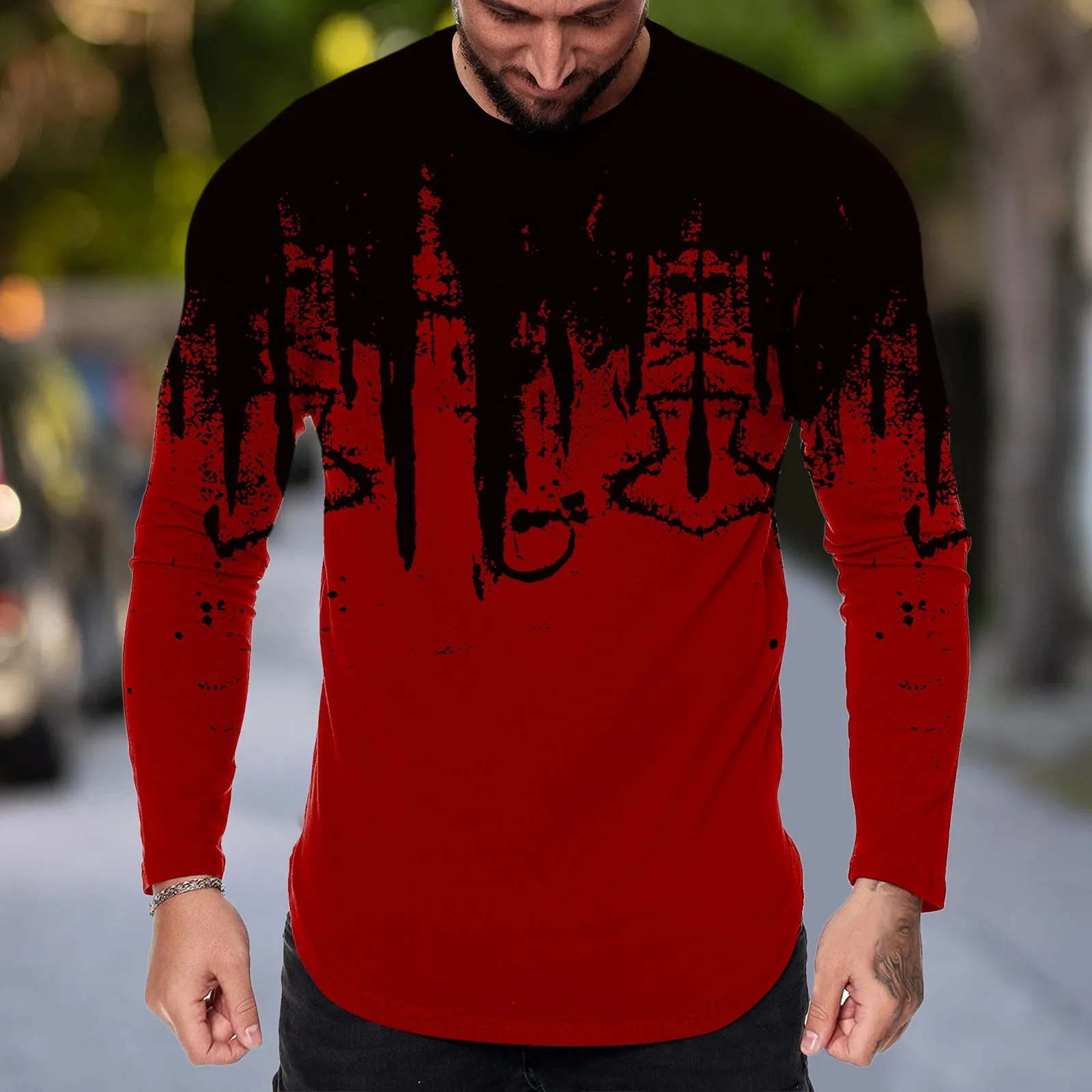 Мужской желтый Топ с длинным рукавом, Мужская модная повседневная спортивная уличная футболка для фитнеса, мужская красная футболка с граф...
Мужской желтый Топ с длинным рукавом, Мужская модная повседневная спортивная уличная футболка для фитнеса, мужская красная футболка с граф...