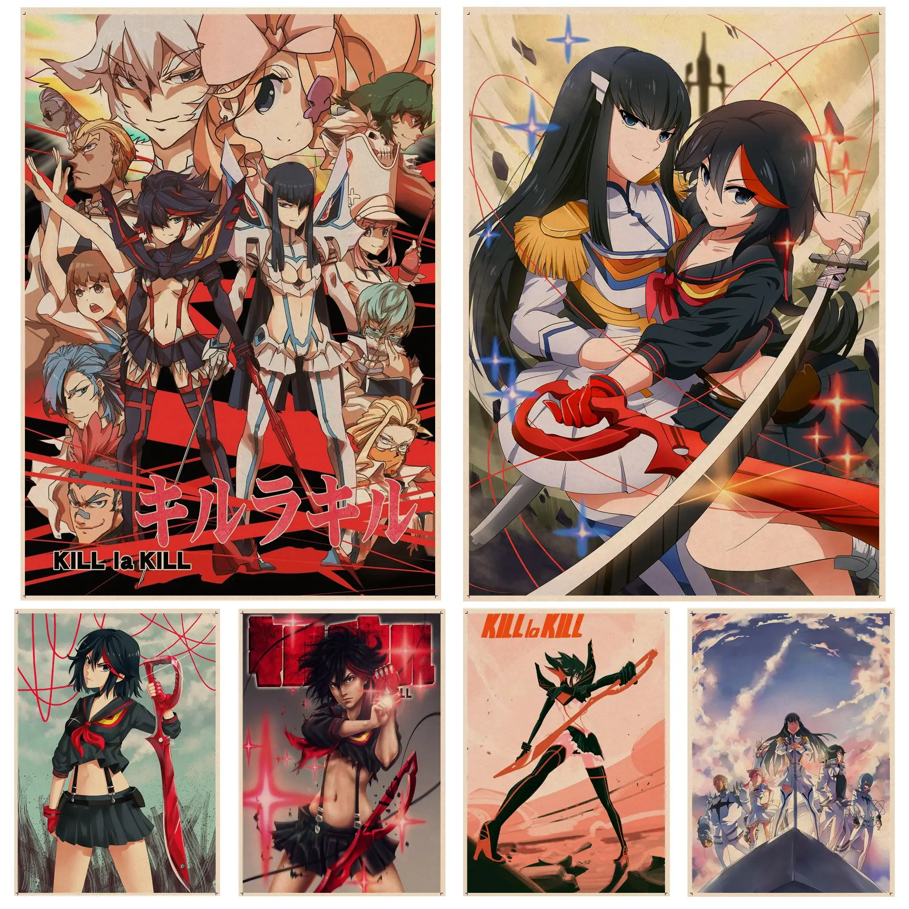 Kill La Kill, ретро постер из крафт-бумаги, наклейка из бумаги «сделай сам» для комнаты, бара, кафе, милый Декор для комнаты
Kill La Kill, ретро постер из крафт-бумаги, наклейка из бумаги «сделай сам» для комнаты, бара, кафе, милый Декор для комнаты