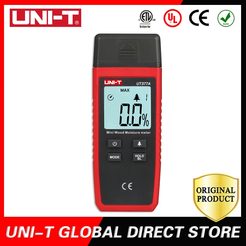 UNI-T Wood Moisture Meter Digital Hygrometer Humidity Tester For Wood Data Hold UT377A
UNI-T Wood Moisture Meter Digital Hygrometer Humidity Tester For Wood Data Hold UT377A