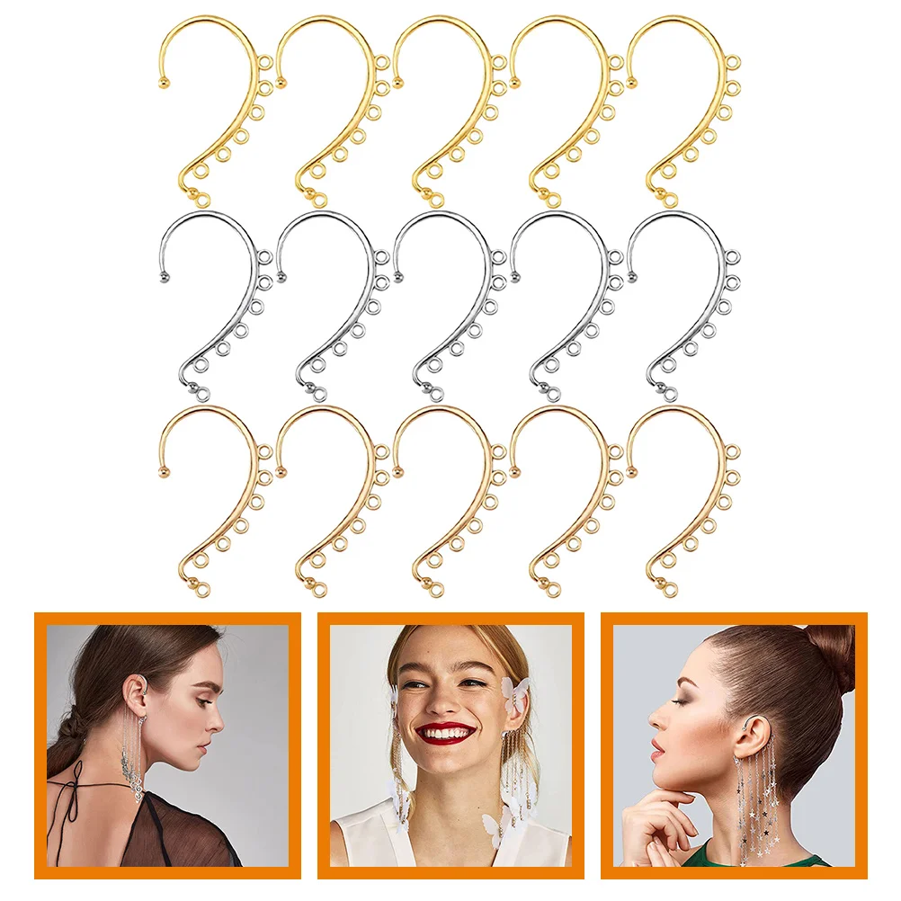 15 Pcs Ear Line Jewelry Accessories DIY Cuffs Earmuffs Circles Earring Supplies Alloy Hooks Earbob Handmade
15 Pcs Ear Line Jewelry Accessories DIY Cuffs Earmuffs Circles Earring Supplies Alloy Hooks Earbob Handmade