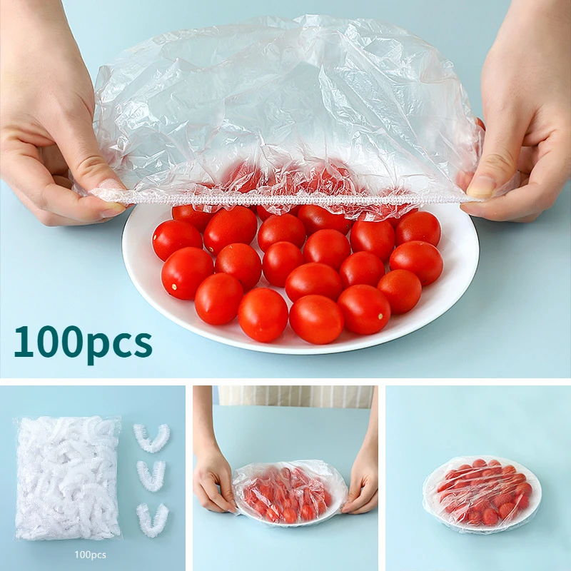 100PCS /pack Disposable Food Cover Plastic Wrap Elastic Food Lids For Fruit Bowls Caps Storage Kitchen Fresh Keeping Saver Bag
100PCS /pack Disposable Food Cover Plastic Wrap Elastic Food Lids For Fruit Bowls Caps Storage Kitchen Fresh Keeping Saver Bag