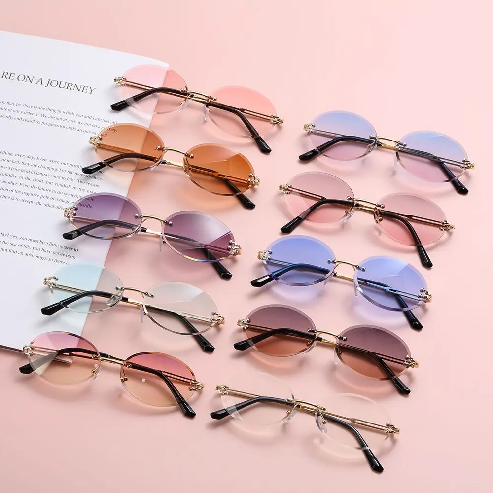 2022 Women Vintage Rimless Oval Sunglasses Diamond Cutting Lens Sunglasses Trend Tinted Eyewear UV400 Protection Glasses
2022 Women Vintage Rimless Oval Sunglasses Diamond Cutting Lens Sunglasses Trend Tinted Eyewear UV400 Protection Glasses