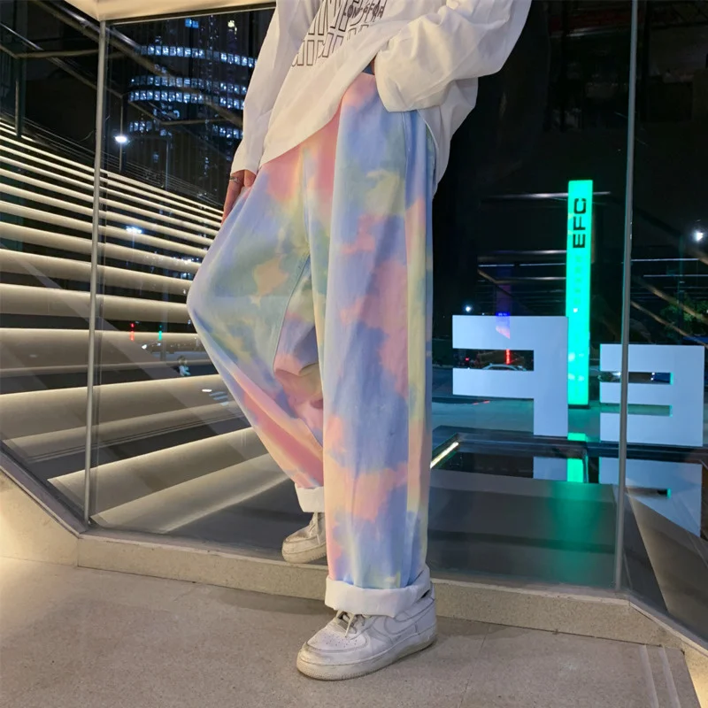 Cotton Tie-dye Men's Fashion Casual Blue White Wide-leg Jeans Men Streetwear Loose Hip-hop Straight Denim Trousers Mens
Cotton Tie-dye Men's Fashion Casual Blue White Wide-leg Jeans Men Streetwear Loose Hip-hop Straight Denim Trousers Mens