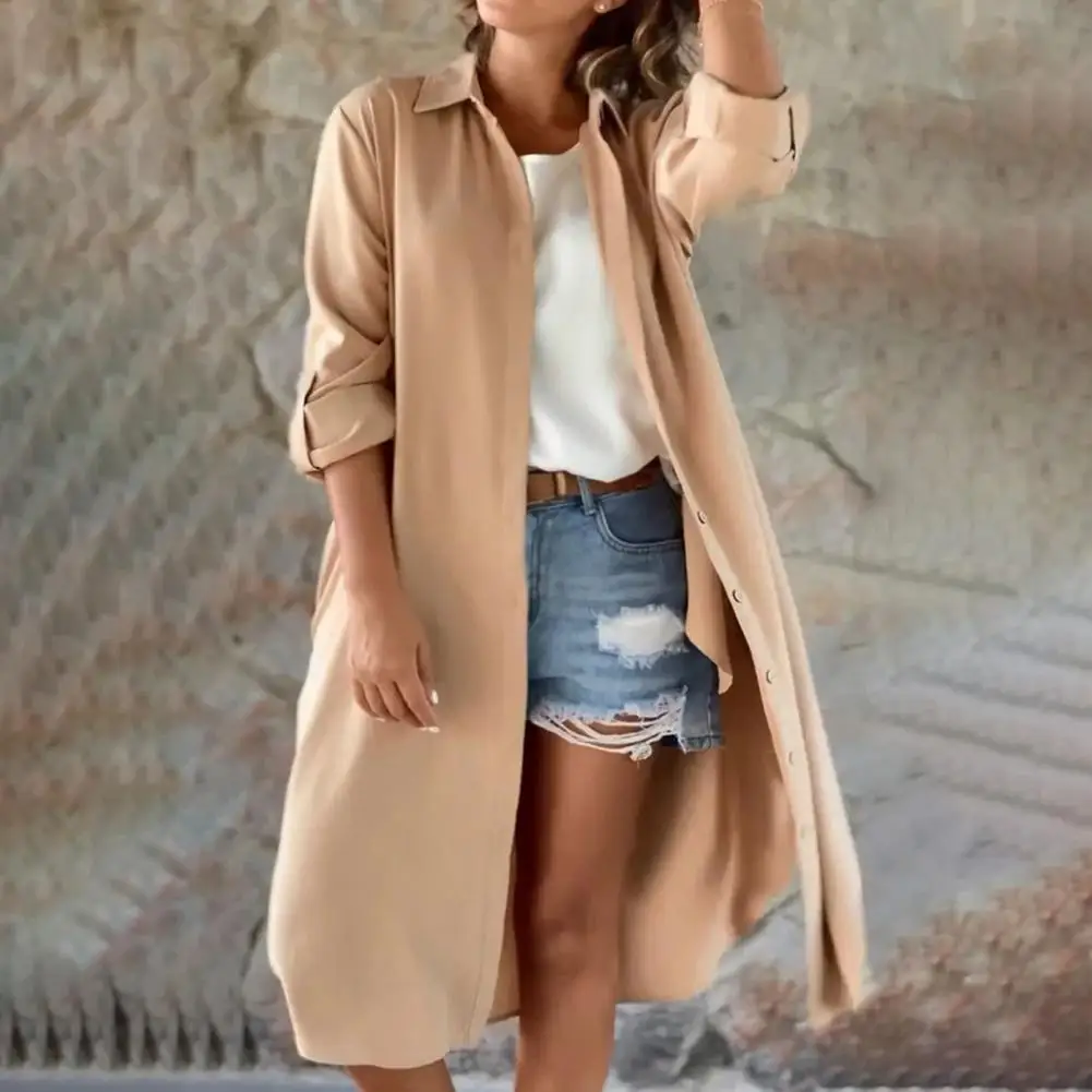 Casual Basic Style Cardigan Stylish Women's Single-breasted Shirt Coat Loose Fit Mid Length Casual Commute for Fall
Casual Basic Style Cardigan Stylish Women's Single-breasted Shirt Coat Loose Fit Mid Length Casual Commute for Fall