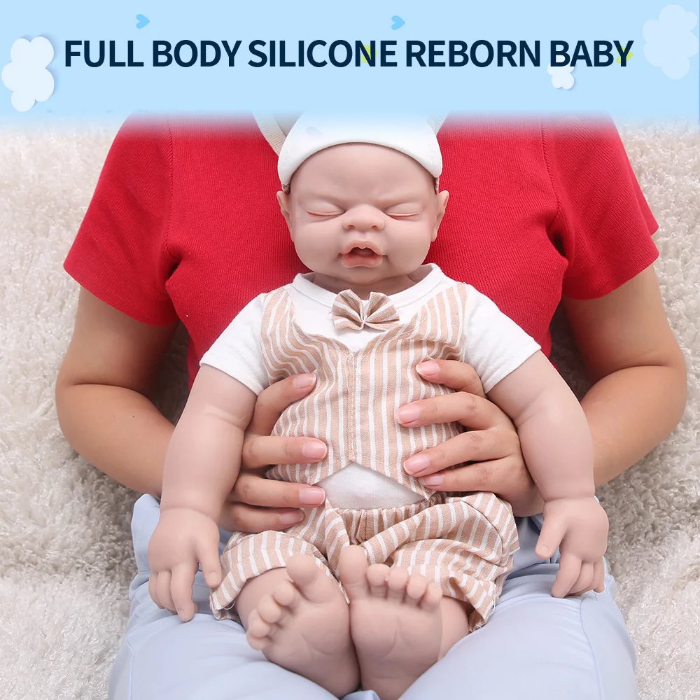 WW1517 Simulation Reborn Doll 19inch 48cm Full Silicone Reborn Doll Sleeps with Eyes Closed Can Be Bathed In Water Toy Doll 
WW1517 Simulation Reborn Doll 19inch 48cm Full Silicone Reborn Doll Sleeps with Eyes Closed Can Be Bathed In Water Toy Doll