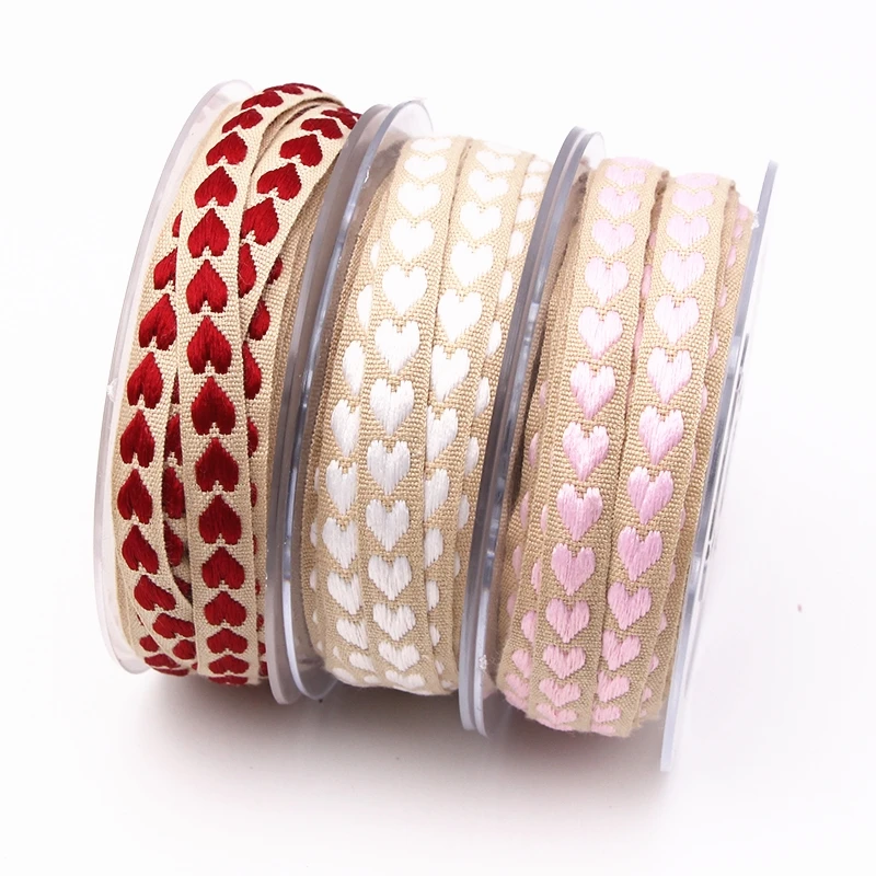 10mm pink red white woven peach heart ribbon made of polyester for wedding decoration gift wrapping Bows DIY Crafts Accessories
10mm pink red white woven peach heart ribbon made of polyester for wedding decoration gift wrapping Bows DIY Crafts Accessories