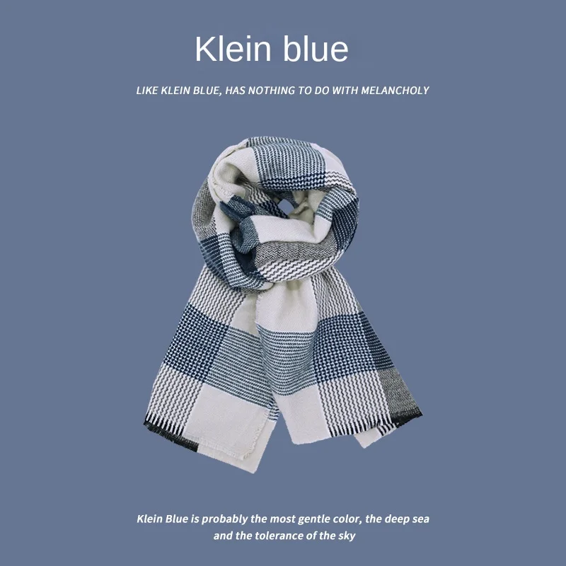 Синий Новый Искусственный кашемировый шарф Klein, женская зимняя шаль, плотный Теплый Универсальный клетчатый шарф, модная новинка 2022 года, бе... 
Синий Новый Искусственный кашемировый шарф Klein, женская зимняя шаль, плотный Теплый Универсальный клетчатый шарф, модная новинка 2022 года, бе...