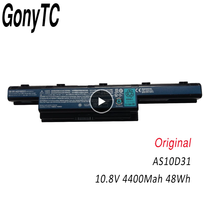 GONYTC New Laptop Battery For Acer Aspire V3 5741 5742 5750 5551G 5560G 5741G 5750G AS10D31 AS10D51 AS10D61 AS10D71 AS10D75
GONYTC New Laptop Battery For Acer Aspire V3 5741 5742 5750 5551G 5560G 5741G 5750G AS10D31 AS10D51 AS10D61 AS10D71 AS10D75