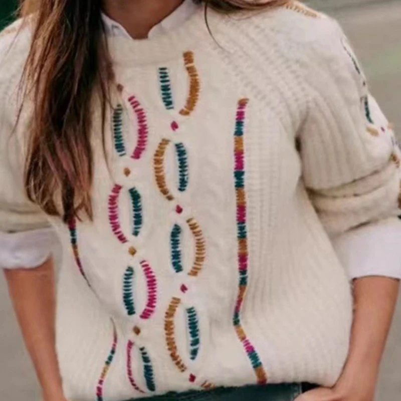Women's Wool Blended Vintage Knit Sweater Handmade Crochet Pattern O-neck Long Sleeve Female knit Pullover Jumpers
Women's Wool Blended Vintage Knit Sweater Handmade Crochet Pattern O-neck Long Sleeve Female knit Pullover Jumpers