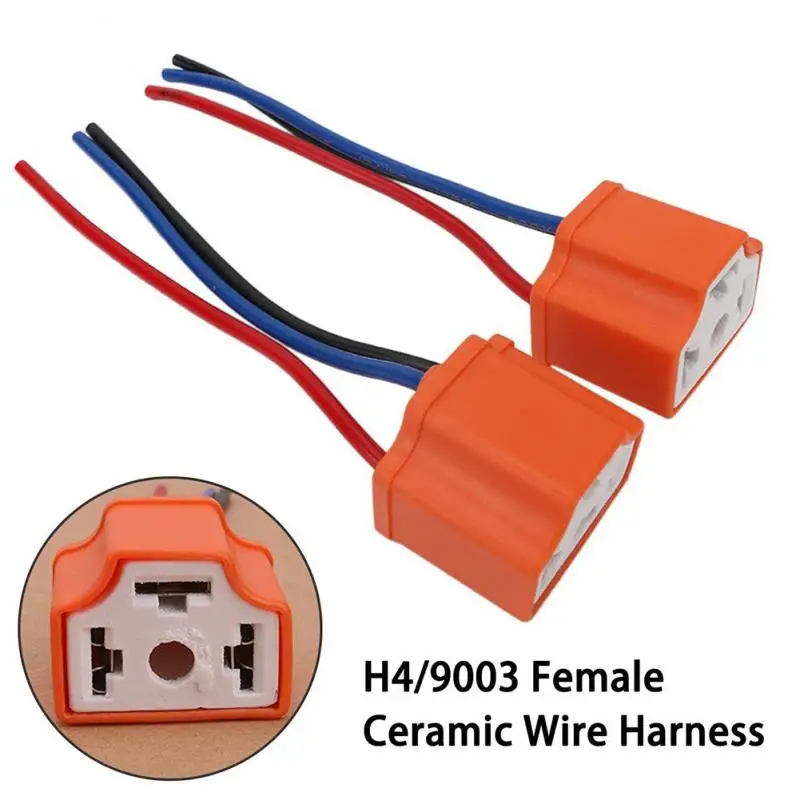1/2pcs Female Ceramic Headlight Connector Pigtail Heat Resistance Headlight Wiring Harness Plug Adapter Socket H4/9003/HB2
1/2pcs Female Ceramic Headlight Connector Pigtail Heat Resistance Headlight Wiring Harness Plug Adapter Socket H4/9003/HB2