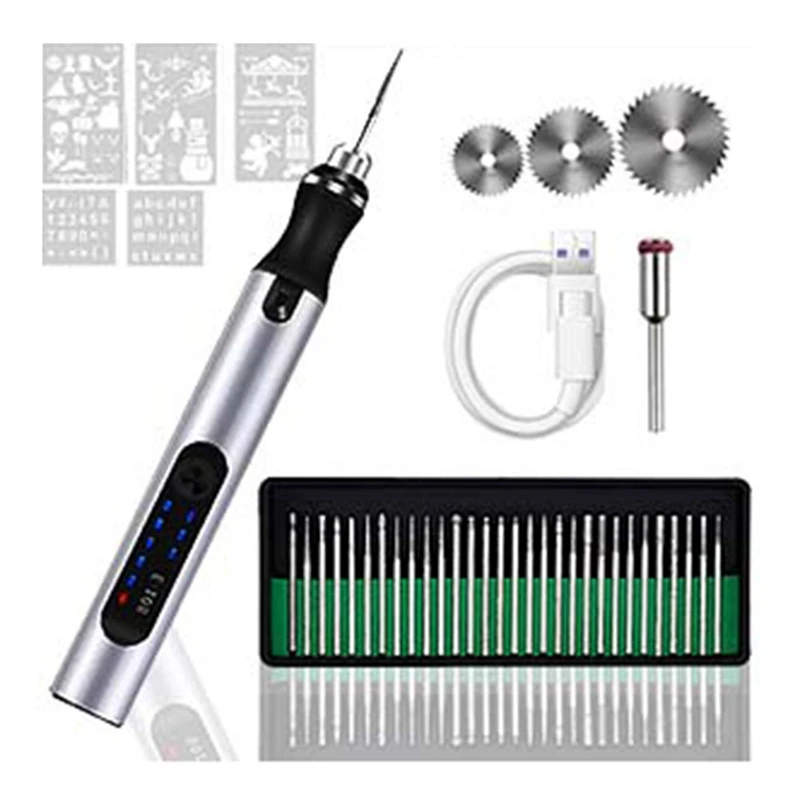 Electric Engraving Pen With 36 Bits, USB Rechargeable Cordless Engraving Machine, DIY Rotary Engraver For Jewelry
Electric Engraving Pen With 36 Bits, USB Rechargeable Cordless Engraving Machine, DIY Rotary Engraver For Jewelry