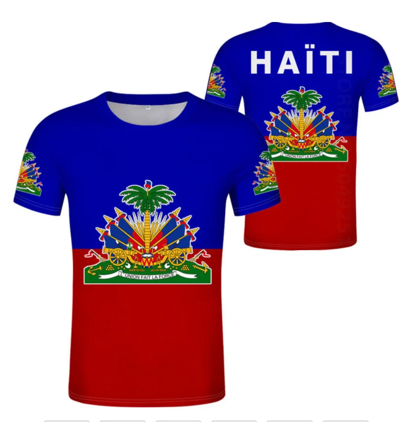 HAITI Nation Flag t-shirt French Haitian Republic Fashionable And Interesting HAITI National Flag Tshirt National Emblem T Shirt 
HAITI Nation Flag t-shirt French Haitian Republic Fashionable And Interesting HAITI National Flag Tshirt National Emblem T Shirt