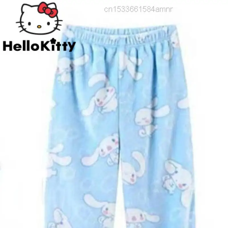 Kawaii Sanrio синие Пижамные брюки Y2K Cinnamoroll женские мягкие домашние брюки Harajuku стандартные свободные Фланелевые брюки
Kawaii Sanrio синие Пижамные брюки Y2K Cinnamoroll женские мягкие домашние брюки Harajuku стандартные свободные Фланелевые брюки