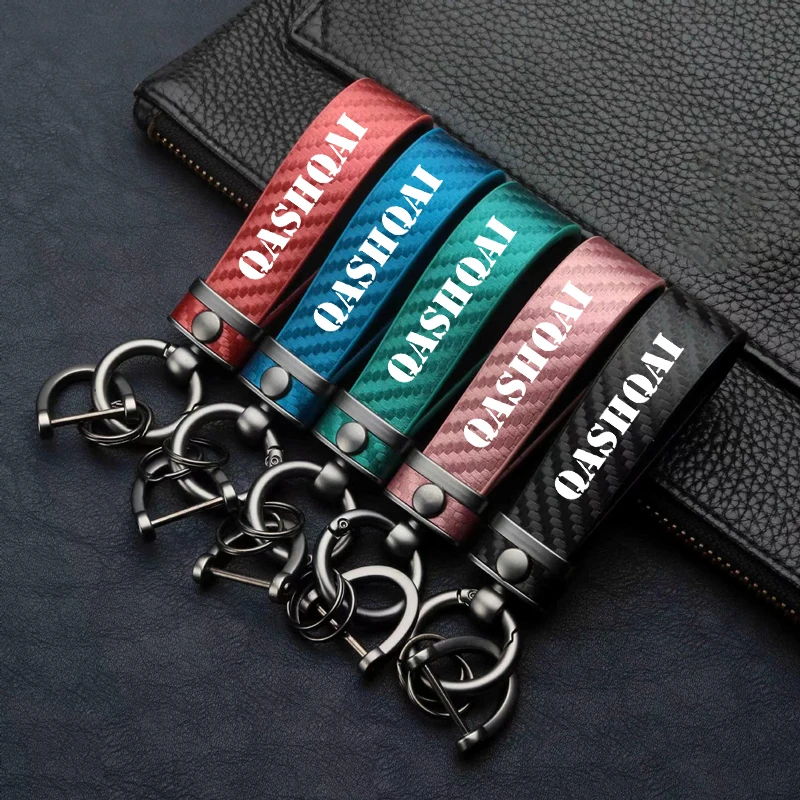 Leather Carbon Fiber Pattern Car Keychain Horseshoe Buckle Keyring For NISSAN QASHQAI J10 J11 Car Accessories 
Leather Carbon Fiber Pattern Car Keychain Horseshoe Buckle Keyring For NISSAN QASHQAI J10 J11 Car Accessories