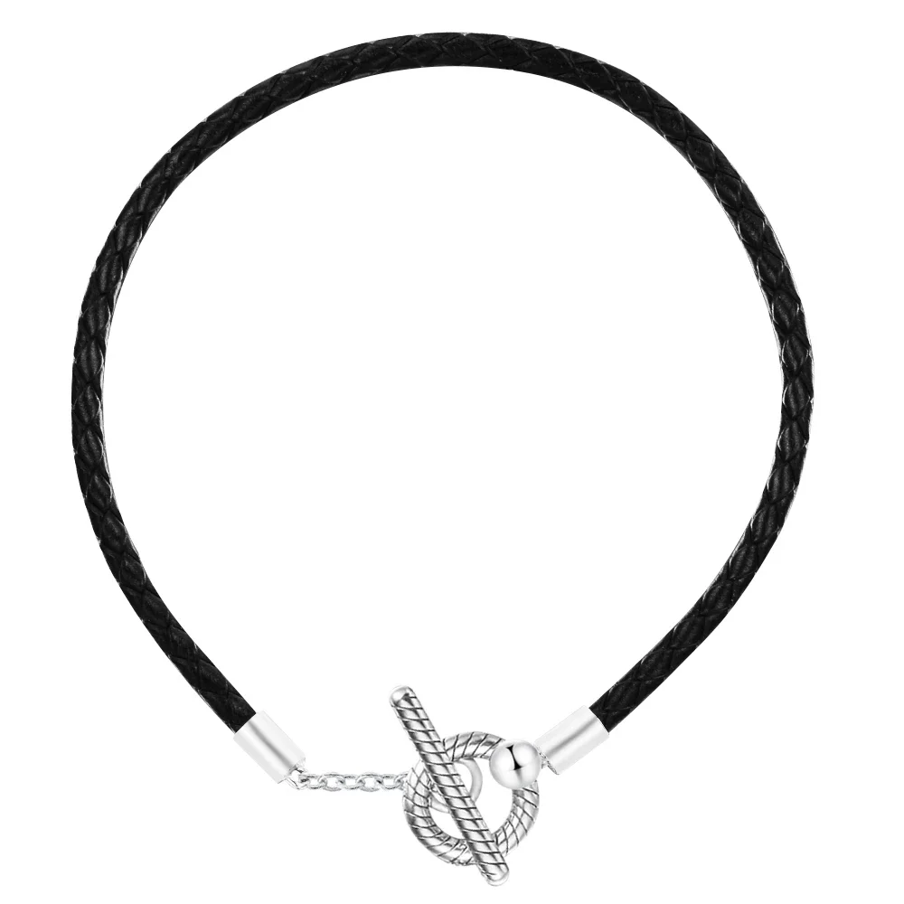 Black Braided Leather T-bar Bracelet For Woman Stranger Things Free Shipping 925 Original Man Bracelet Homme Tennis
Black Braided Leather T-bar Bracelet For Woman Stranger Things Free Shipping 925 Original Man Bracelet Homme Tennis