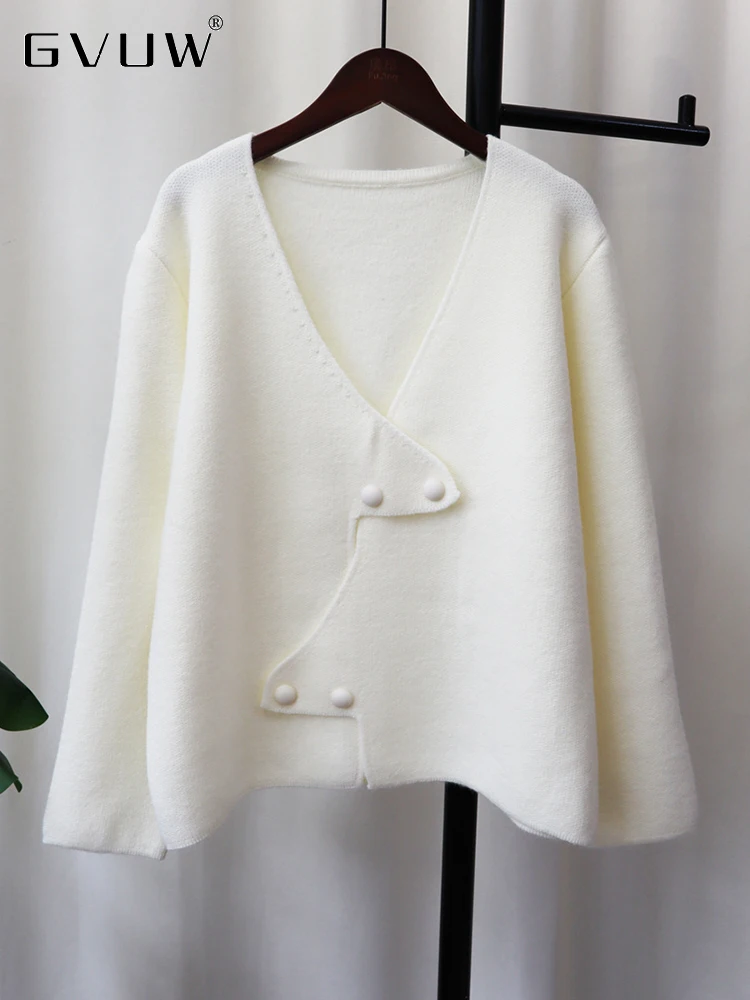 GVUW Elegant Knitted Sweater For Women 2023 Autumn New Korean Solid Color V-neck Long Sleeve Cardigan Coat Trend Female 17G2160
GVUW Elegant Knitted Sweater For Women 2023 Autumn New Korean Solid Color V-neck Long Sleeve Cardigan Coat Trend Female 17G2160