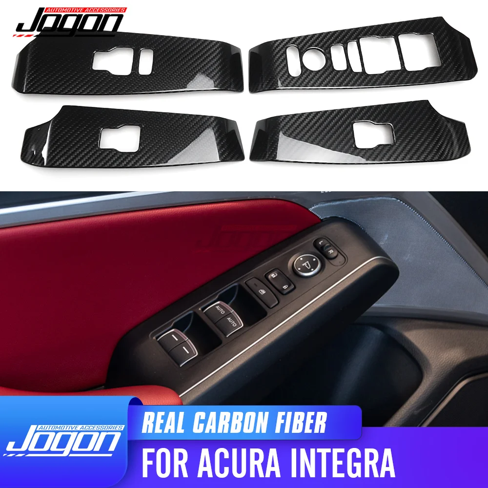 Для Acura Integra Тип S A-Spec 2022 2023 2024 2025 углеродное волокно внутреннее окно переключатель