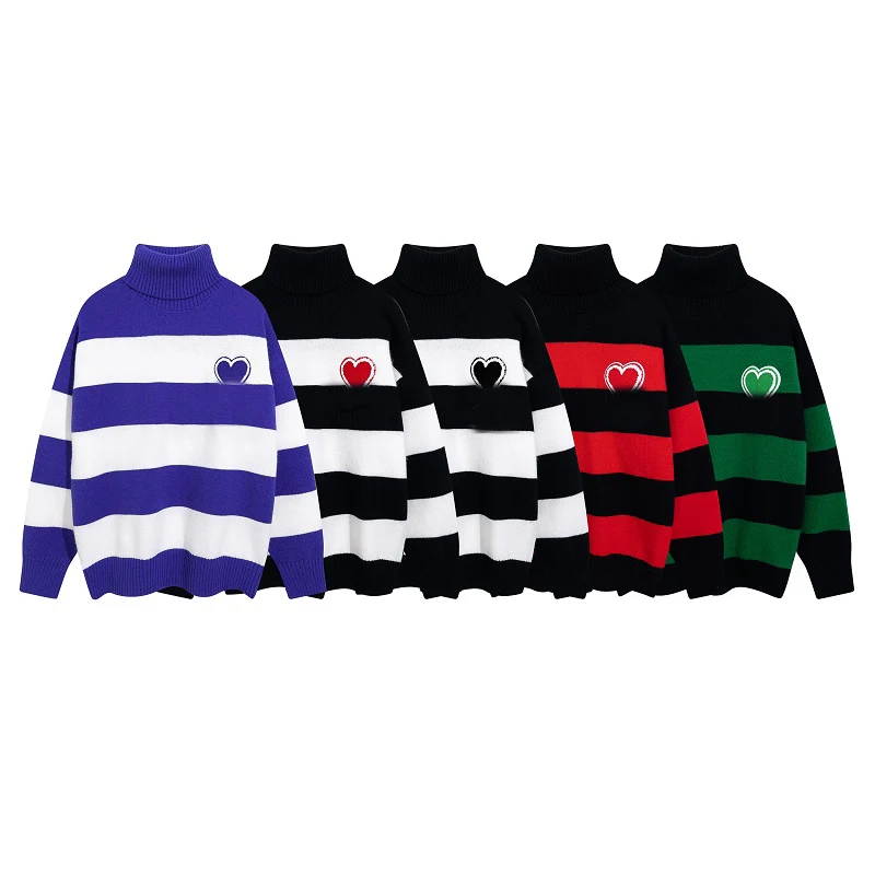 Autumn Winter 2023 A Letter Love Fashion Women's Sweater Striped Sweater Loose Turtleneck Pullover Men's And Women's Clothing
Autumn Winter 2023 A Letter Love Fashion Women's Sweater Striped Sweater Loose Turtleneck Pullover Men's And Women's Clothing