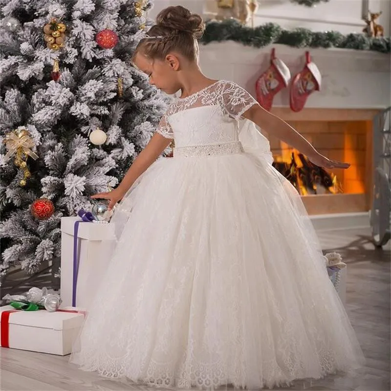 Formal Short Sleeves Flower Girl Dresses Party Pageant Gowns First Kids Communion Dress for Wedding Girls Lace Birthday Party
Formal Short Sleeves Flower Girl Dresses Party Pageant Gowns First Kids Communion Dress for Wedding Girls Lace Birthday Party