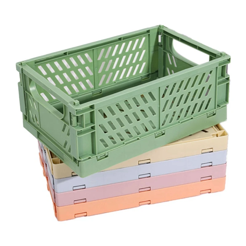 Collapsible Crate Plastic Folding Storage Box Basket Utility Cosmetic Container Desktop Holder Home Use
Collapsible Crate Plastic Folding Storage Box Basket Utility Cosmetic Container Desktop Holder Home Use
