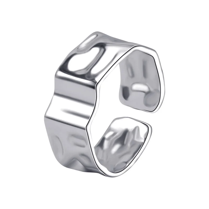 European and American S925 sterling silver simple and cool style opening fashion versatile popular women's ring 
European and American S925 sterling silver simple and cool style opening fashion versatile popular women's ring