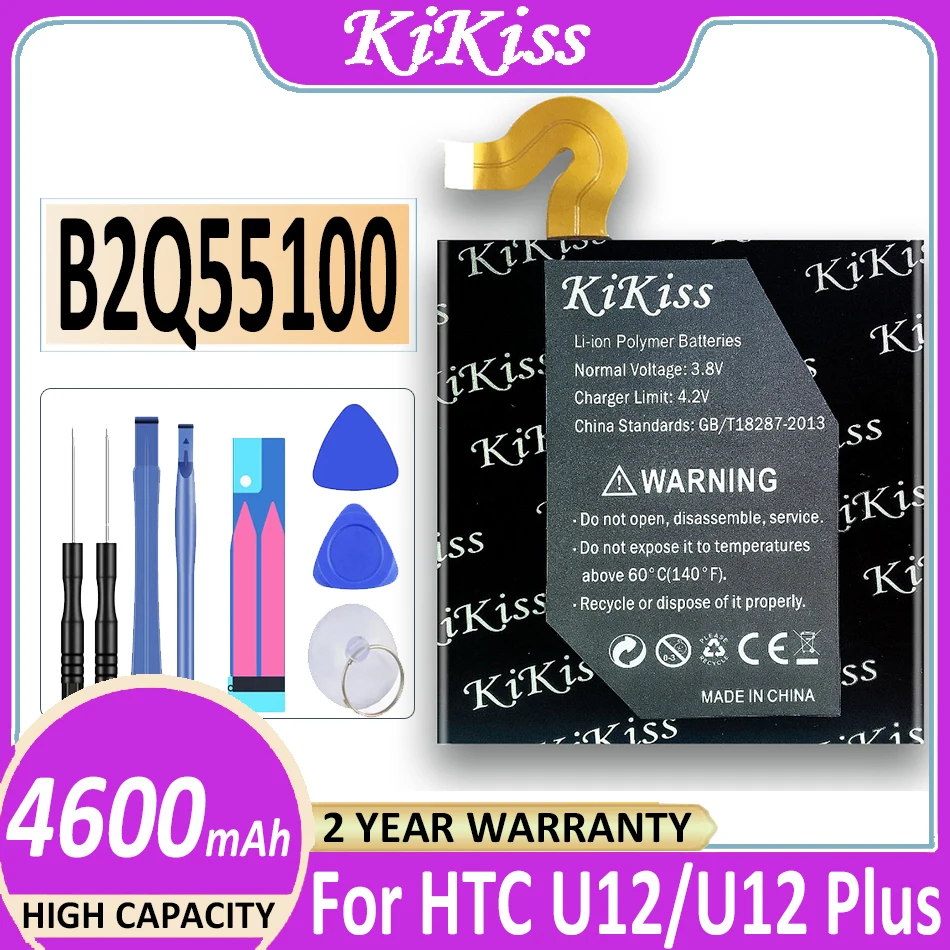 4600mAh Free Tool Original Kikiss For HTC Battery Li-Polymer Battery B2Q55100 For HTC U12+ U12 Plus Replacement Batterij
4600mAh Free Tool Original Kikiss For HTC Battery Li-Polymer Battery B2Q55100 For HTC U12+ U12 Plus Replacement Batterij