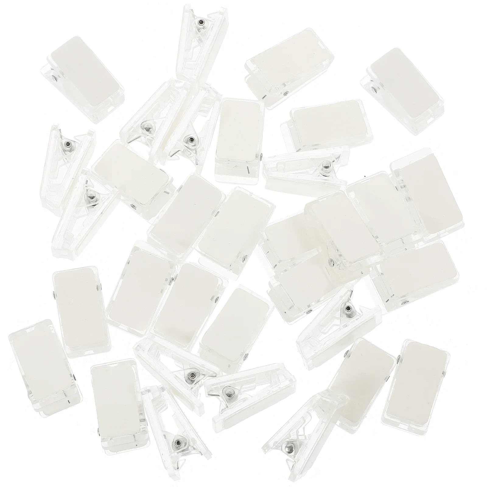 30 Pcs Self-Adhesive Clip Clear Hangers Name Tag Badge Photo ID Holders Wall Clips Iron Small Spring Hanging Plastic
30 Pcs Self-Adhesive Clip Clear Hangers Name Tag Badge Photo ID Holders Wall Clips Iron Small Spring Hanging Plastic