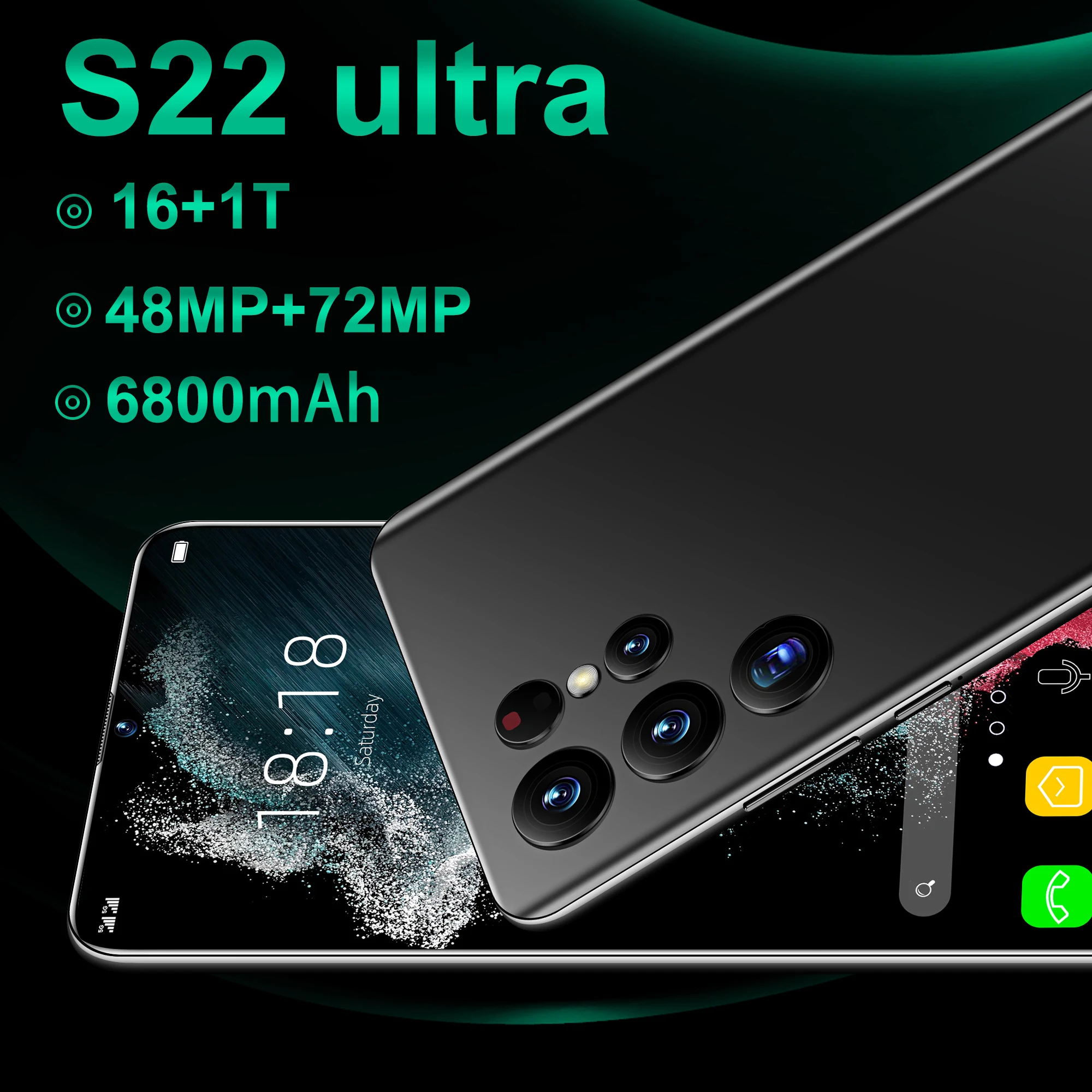 Global Version New S22 Ultra 7.3 Inch Smartphones 4G/5G Network Cellphone 16G+1TB 6800mAh 48+72MP Dual Sim Android Mobile Phone
Global Version New S22 Ultra 7.3 Inch Smartphones 4G/5G Network Cellphone 16G+1TB 6800mAh 48+72MP Dual Sim Android Mobile Phone