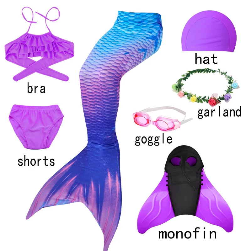 Kids Swimsuit Flipper Mermaid Tail Swimming Goggles Hat Garland Children Beach Bathing Suit Halloween Party Cosplay Costumes
Kids Swimsuit Flipper Mermaid Tail Swimming Goggles Hat Garland Children Beach Bathing Suit Halloween Party Cosplay Costumes
