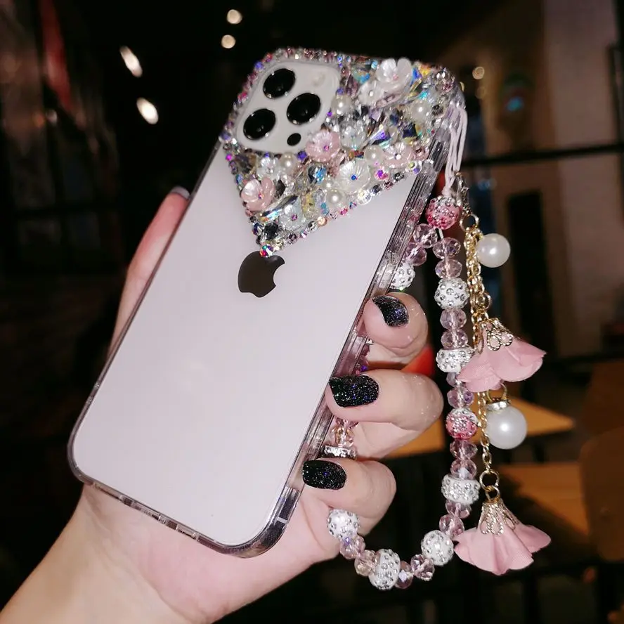 New Luxury Hand Diamond Pearl Phone Case for iPhone 14 13 12 11 Mini Xsmax Xr X Xs 7 8 Plus Transparent Fashion Back Cover
New Luxury Hand Diamond Pearl Phone Case for iPhone 14 13 12 11 Mini Xsmax Xr X Xs 7 8 Plus Transparent Fashion Back Cover