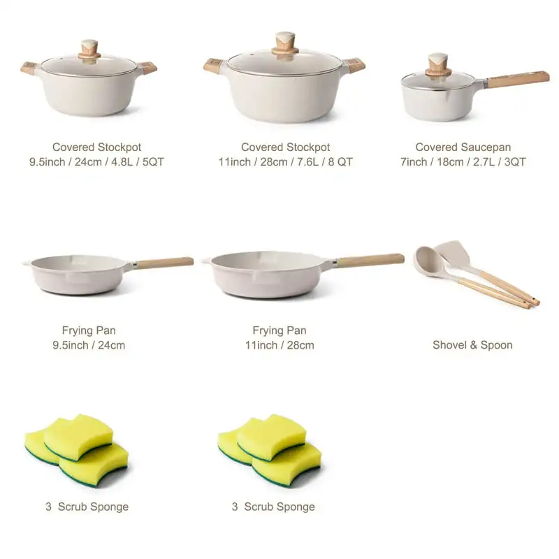 10 Pieces Pots and Pans Nonstick Cookware Sets Granite Frying Pan Induction Cookware Pots
10 Pieces Pots and Pans Nonstick Cookware Sets Granite Frying Pan Induction Cookware Pots