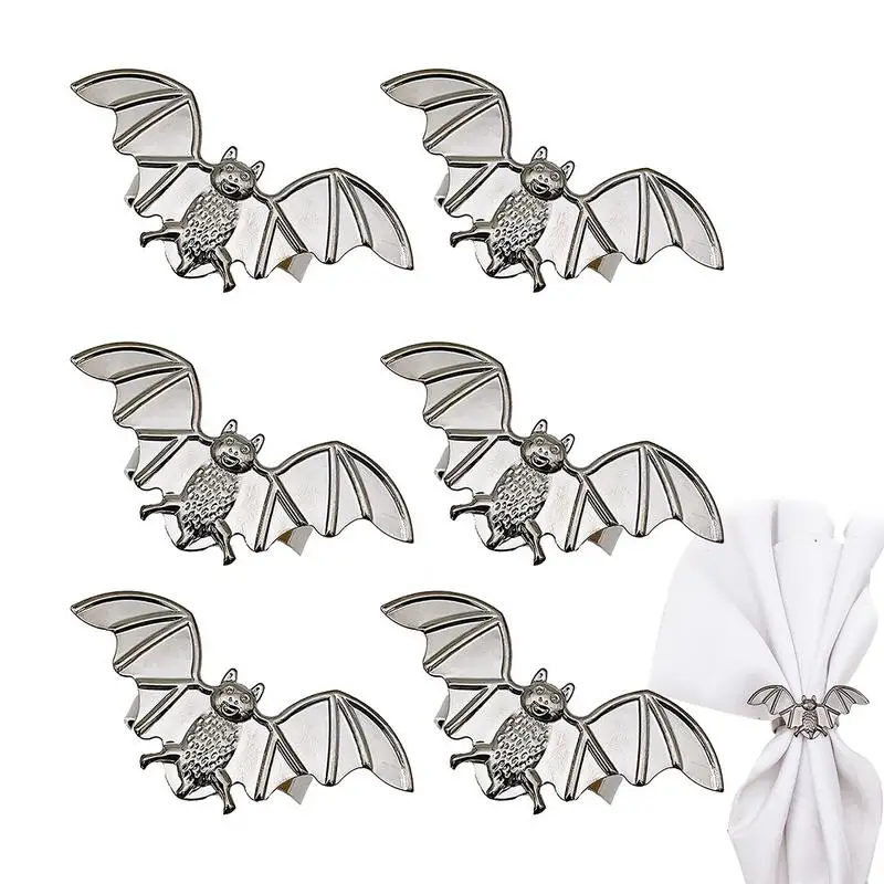 Bat Napkin Rings Spooky 6pcs Serviette Buckle Ring Realistic And Practical Napkin Holders For Halloween And Birthday Parties
Bat Napkin Rings Spooky 6pcs Serviette Buckle Ring Realistic And Practical Napkin Holders For Halloween And Birthday Parties