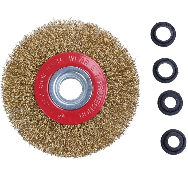 3X Wire Brush Wheel For Bench Grinder Polish + Reducers Adaptor Rings,5Inch 125Mm
3X Wire Brush Wheel For Bench Grinder Polish + Reducers Adaptor Rings,5Inch 125Mm