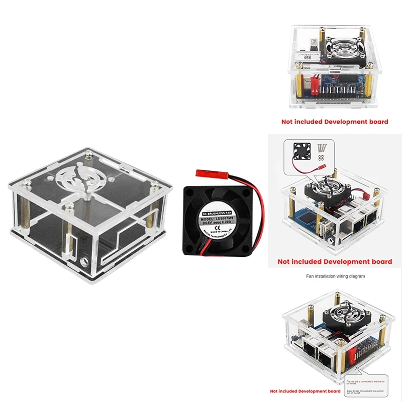 For Orange Pi R1 Plus LTS Case Acrylic Enclouse Shell Spare Parts With Cooling Fan For Orange Pi Development Board Protective
For Orange Pi R1 Plus LTS Case Acrylic Enclouse Shell Spare Parts With Cooling Fan For Orange Pi Development Board Protective
